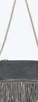 boohoo Fringed Cross Body Bag - grey azz08268