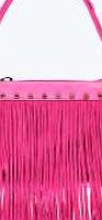 boohoo Fringed Stud Detail Cross Body Bag - pink azz08269