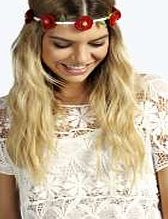 boohoo Garden Flower Headband - red azz03587