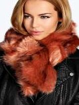 boohoo gathered Faux Fur Scarf - pink azz13149