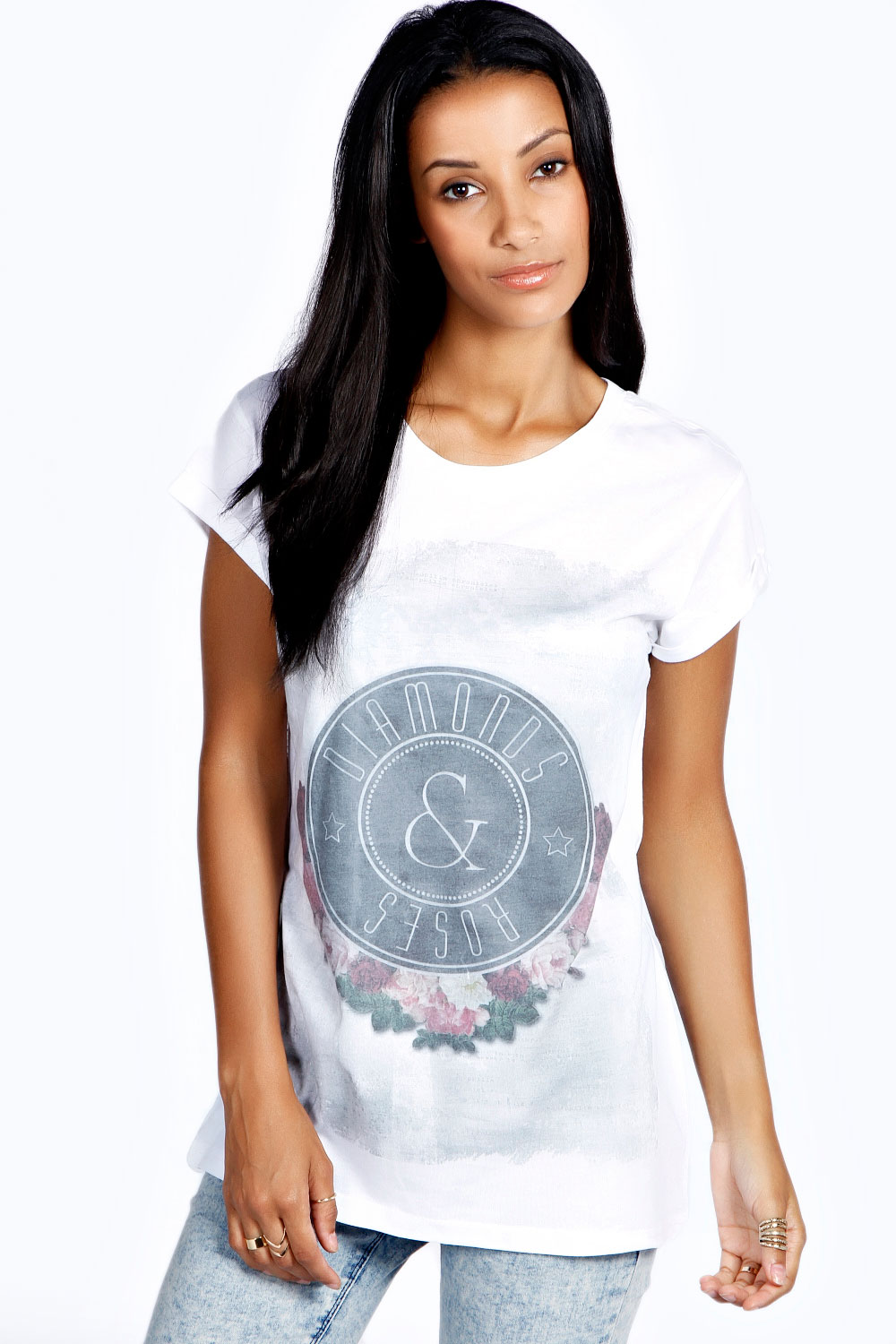 Georgia Diamonds & Roses Printed Tee -