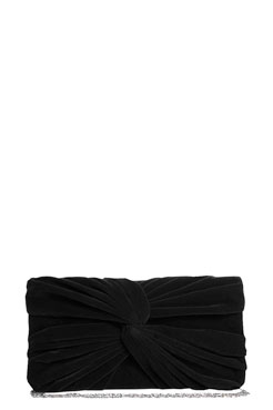 Giselle Velvet Touch Twist Detail Clutch Female