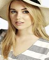 boohoo Glitter Straw Ribbon Trim Floppy Hat - white