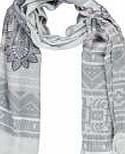 boohoo Gridlock Paisley Print Scarf - grey azz04380