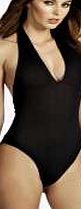boohoo Halterneck Bodysuit - black azz08736