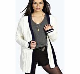 boohoo Hannah Cable Cricket Cardigan - cream azz21527
