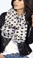boohoo Heart Lightweight Scarf - black azz21135
