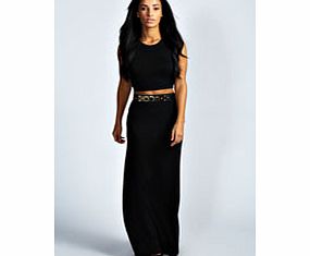 boohoo Helena Jersey Maxi Skirt - black azz36025