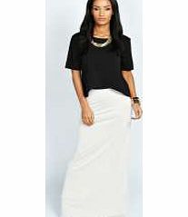 boohoo Helena Jersey Maxi Skirt - blush azz36025