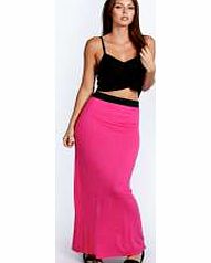 boohoo Helena Jersey Maxi Skirt - cerise azz36025
