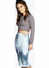 boohoo Hettie Woodland Print Midi Skirt - multi azz21049