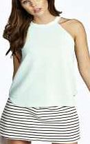 boohoo High Neck Strap Top - mint azz05840