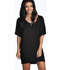 Hollie Scoop Back Oversized T-Shirt Dress -