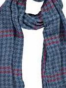 boohoo Houndstooth Check Scarf - blue azz13401