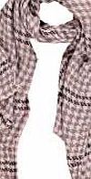 boohoo Houndstooth Check Scarf - pink azz13401