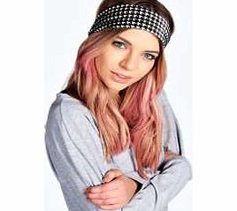 boohoo Houndstooth Headband - black azz14520