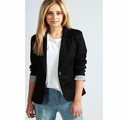 Jade Colour Block Blazer - black azz47328
