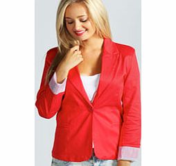 Jade Colour Block Blazer - tomato azz47328