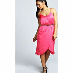 boohoo Jenna Wrap Skirt Slip Dress - pink azz33540