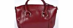 Jenni Mock Croc Structured Day Bag - red azz21127