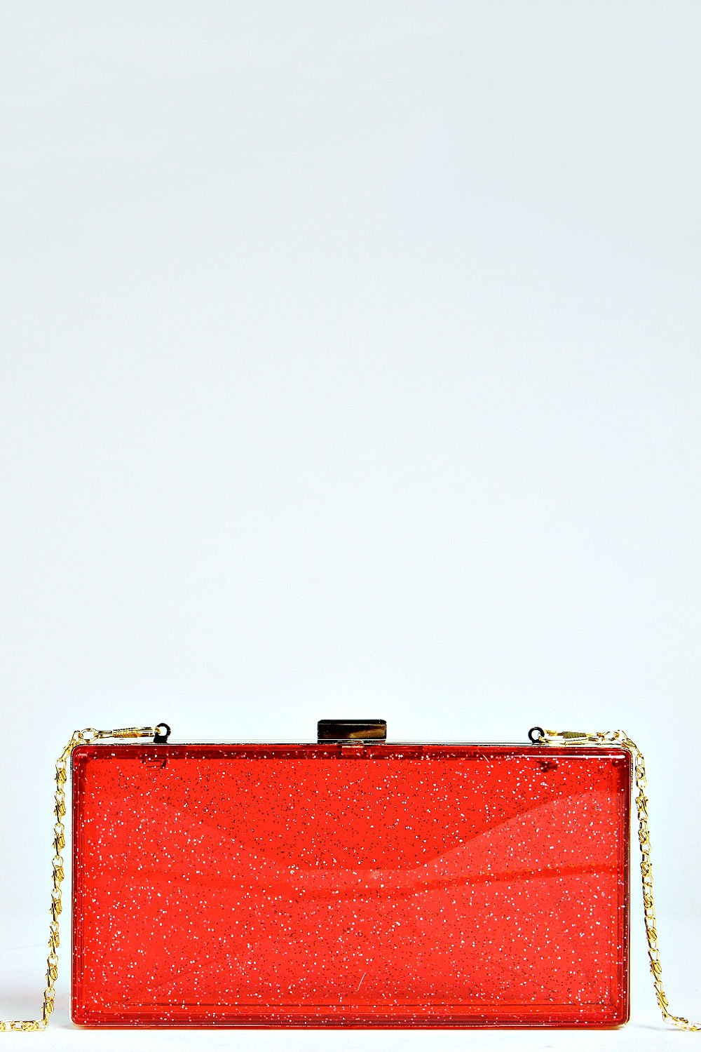 boohoo Jenny 3D Perspex Box Clutch - red, red