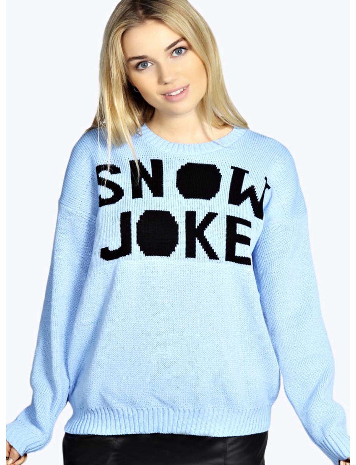 Jenny Snow Joke Christmas Jumper - blue azz17368