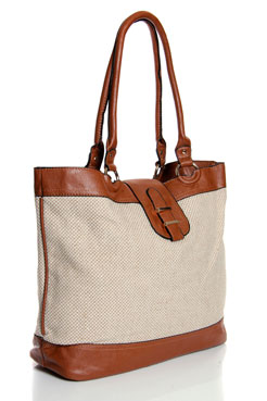 Boohoo Jenny Woven Contrast Shopper Bag