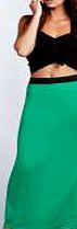 boohoo Jersey Maxi Skirt - bright green azz36025