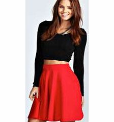 boohoo Jess Skater Skirt - red azz42915