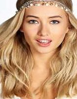 boohoo Jewel Drop Headchain - white azz11202