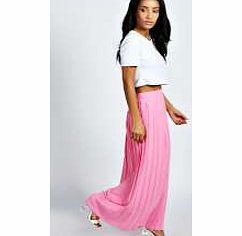 boohoo Kadie Pleated Woven Maxi Skirt - pink azz32002
