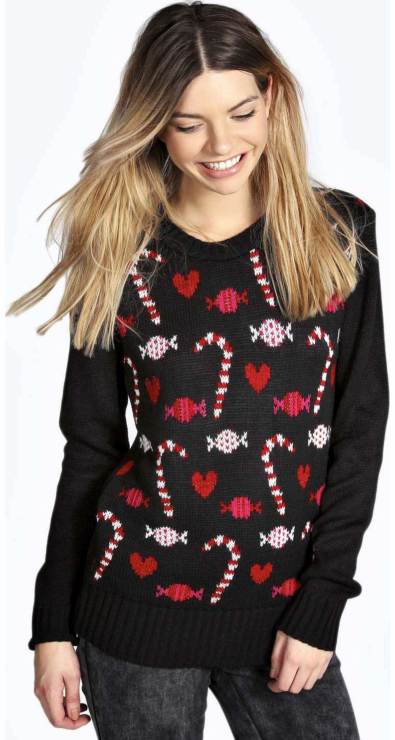 Kate Candy Christmas Jumper - black azz14505