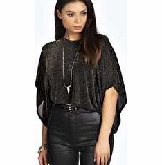 boohoo Katie Sparkle Tunic Box Top - gold azz23449