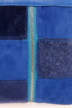 boohoo Katy Faux Fur Panelled Clutch Bag Female