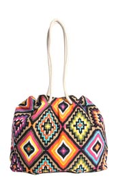 Boohoo Kiri Aztec Print Drawstring Bag