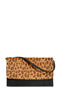 Laney Oversized Leopard Clutch Female
