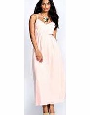 boohoo Lauren Chiffon Maxi Dress - blush azz24680