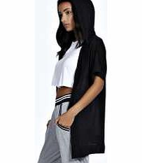 Lauren Short Sleeve Sporty Hooded Cardigan -