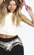 boohoo Layered Coin Statement Belt - gold azz11181