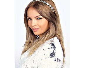 boohoo Leah Jewelled Headband - silver azz23086