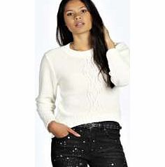 boohoo Lexi Cable Knit Jumper - cream azz21515