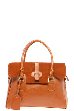 Lexi Leather Flap Day Bag Female