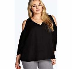 boohoo Lina Open Shoulder Blouse - black pzz98947