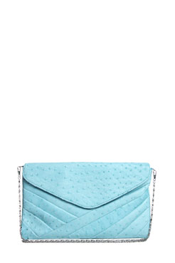 Livi Ostrich Effect Envelope Clutch Female