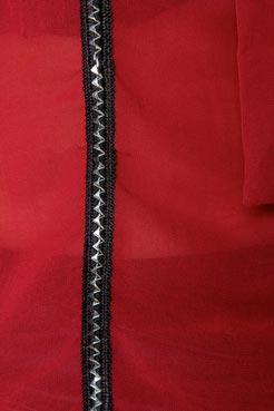 Boohoo Liza Chiffon Pussy Bow Blouse With Metalic Trim