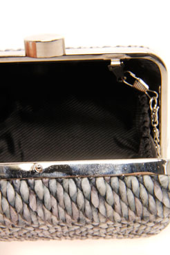 boohoo Lizzy Rope Tapestry Handbag Female