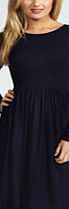 boohoo Long Sleeve Midi Dress - navy azz41131