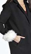 boohoo Longpile Faux Fur Cuffs - white azz24549