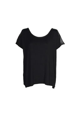 Louise Oversized Wet Look Trim T-Shirt Female