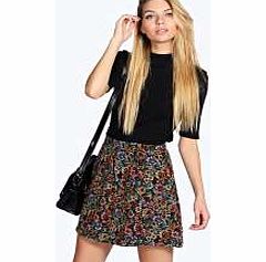 boohoo Louise Tapestry Jacquard A Line Skirt - multi